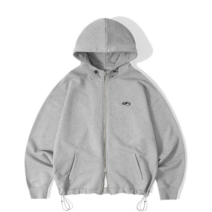 filluminate（フィールミネイト）の「Overfit Sporty Hood Zip Up-Grey（Tops）」