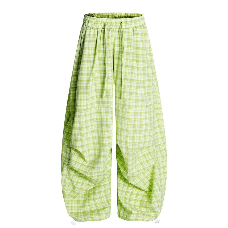 Check Balloon Shirring Pants 232008614
