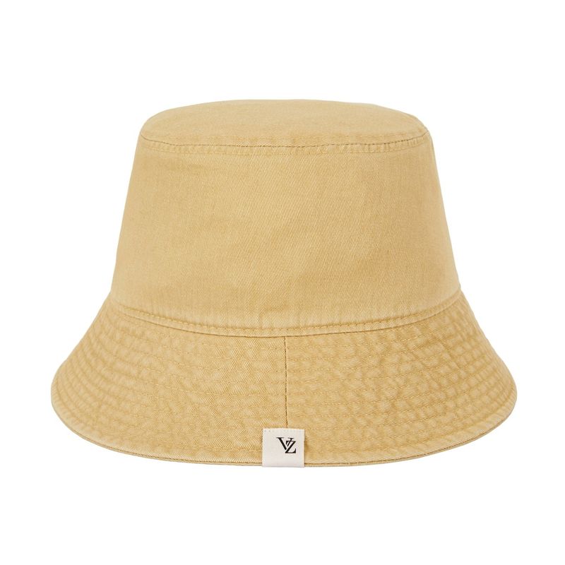 Monogram Label Pigment Bucket Hat Yellow