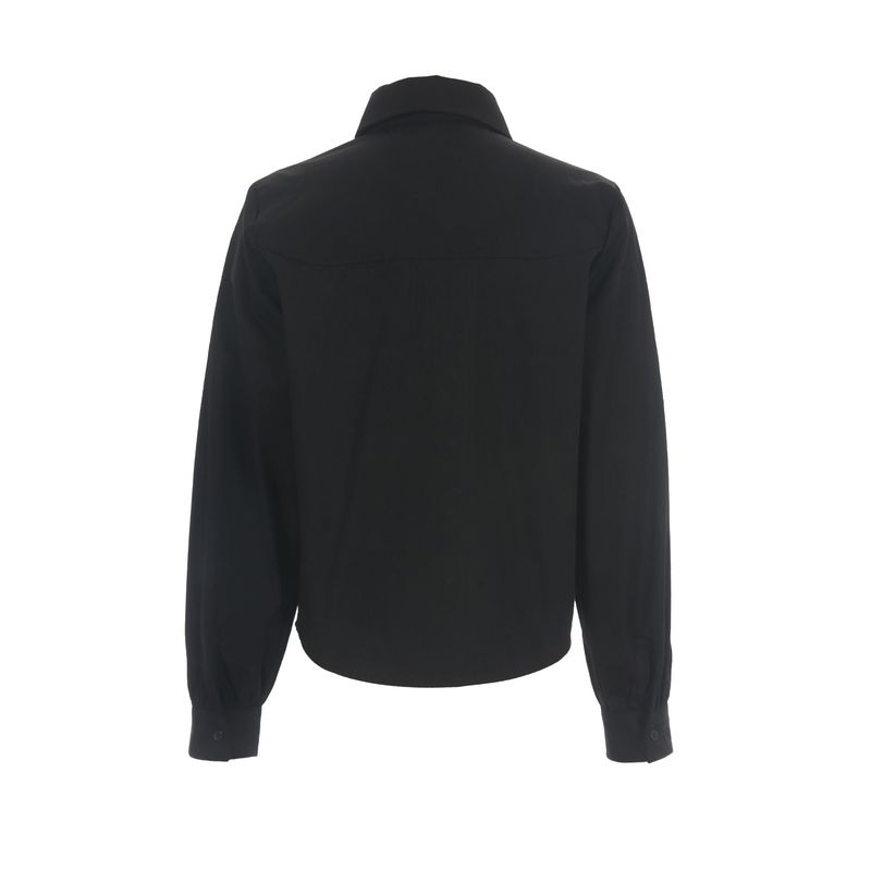 Round collar pintuck blouse 001