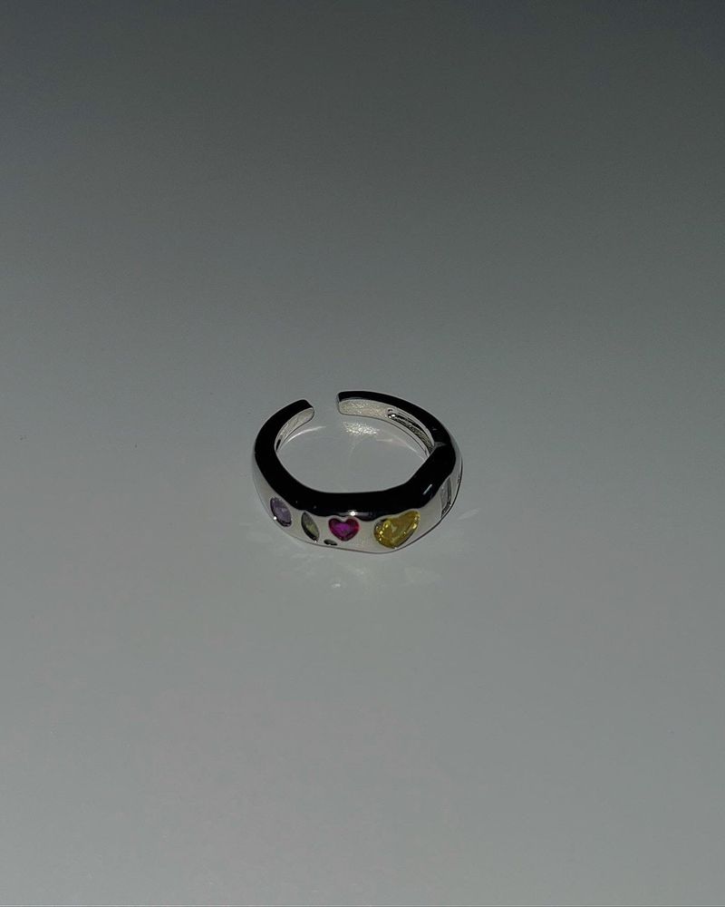 [I-DLE Soyeon] Silver gemstone ring_1