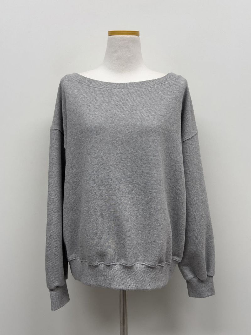 Two-way Boat Neck Over Fit Sweatshirt