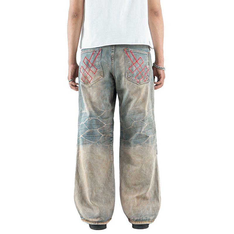 H1 Baggy Tri Biker - Cream Stone - Celana Jeans
