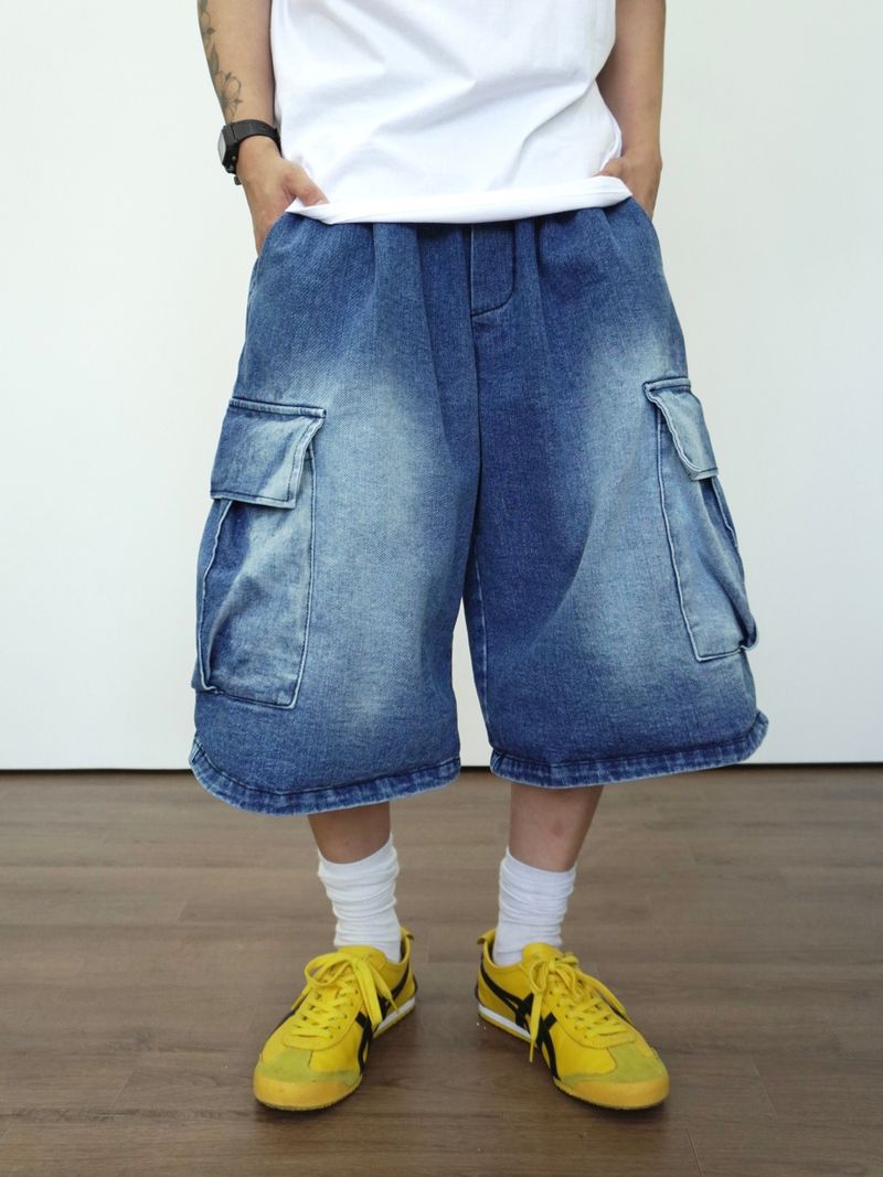 Vintage Washed Denim Shorts 3C