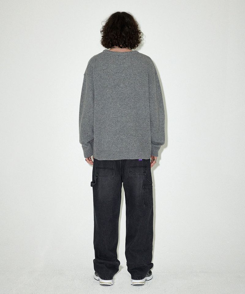BASIC LOGO NEP KNIT SWEATER