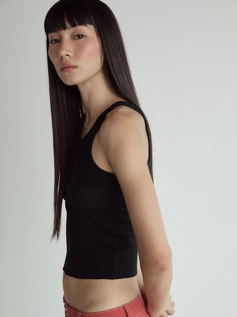 Cotton Sleeveless Top_Black
