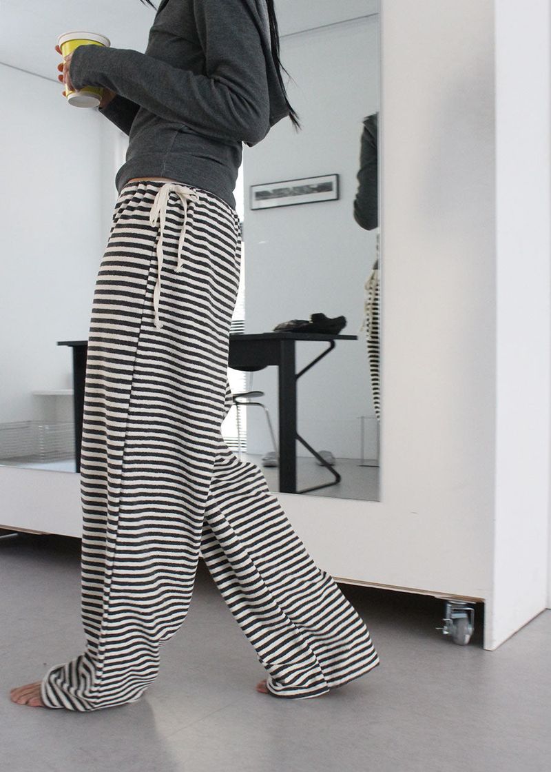 TERRY STRIPE PANTS