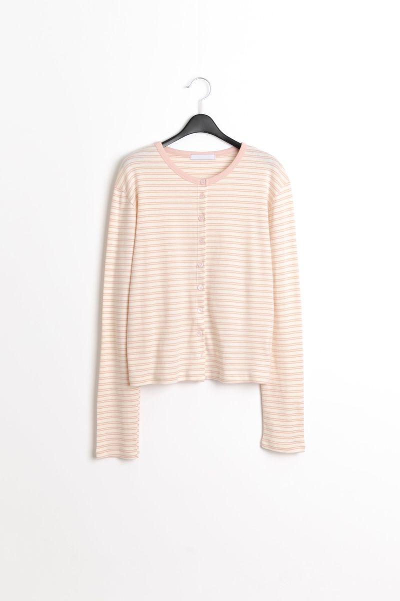 pastel stripe cardigan(3colors)