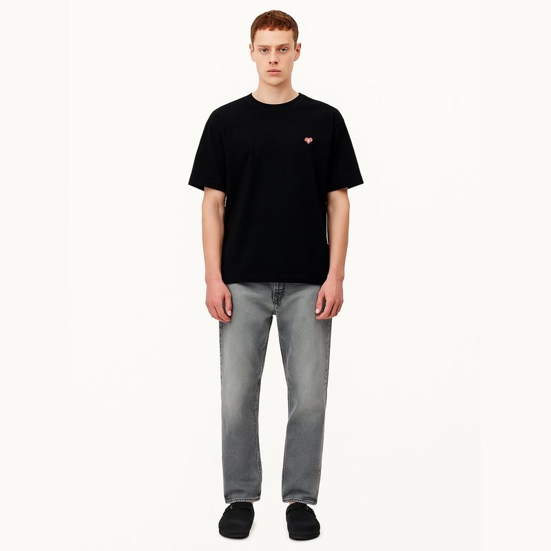 ハートバイカーパッチTシャツ ブラック(MAN)