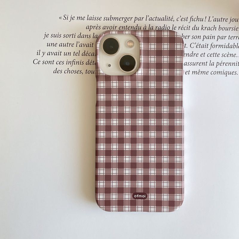 ofmoi（オブモイ）の「nutty check matte hard phone case（Smartphone Accessories）」