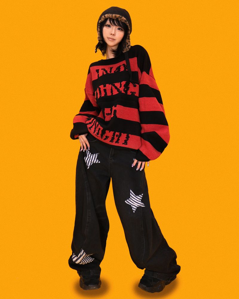 rabbit star denim pants
