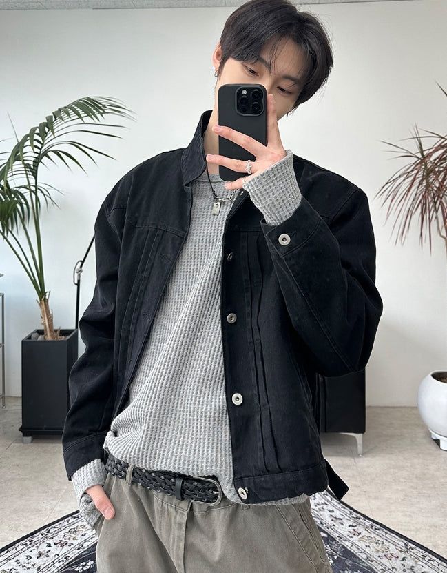 SATIIIZ（サティーズ）の「Kyle Washed Crop Trucker Jacket（Jackets/Outerwear）」