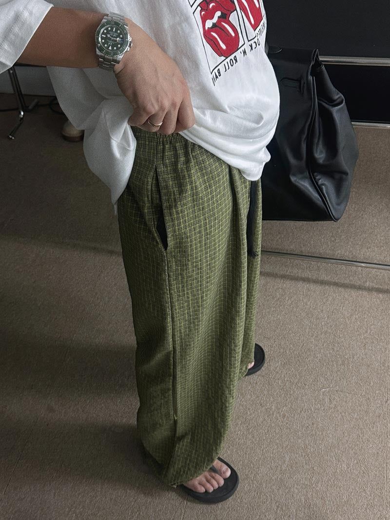 Garments Pajama Tartan Check Pants (2color)
