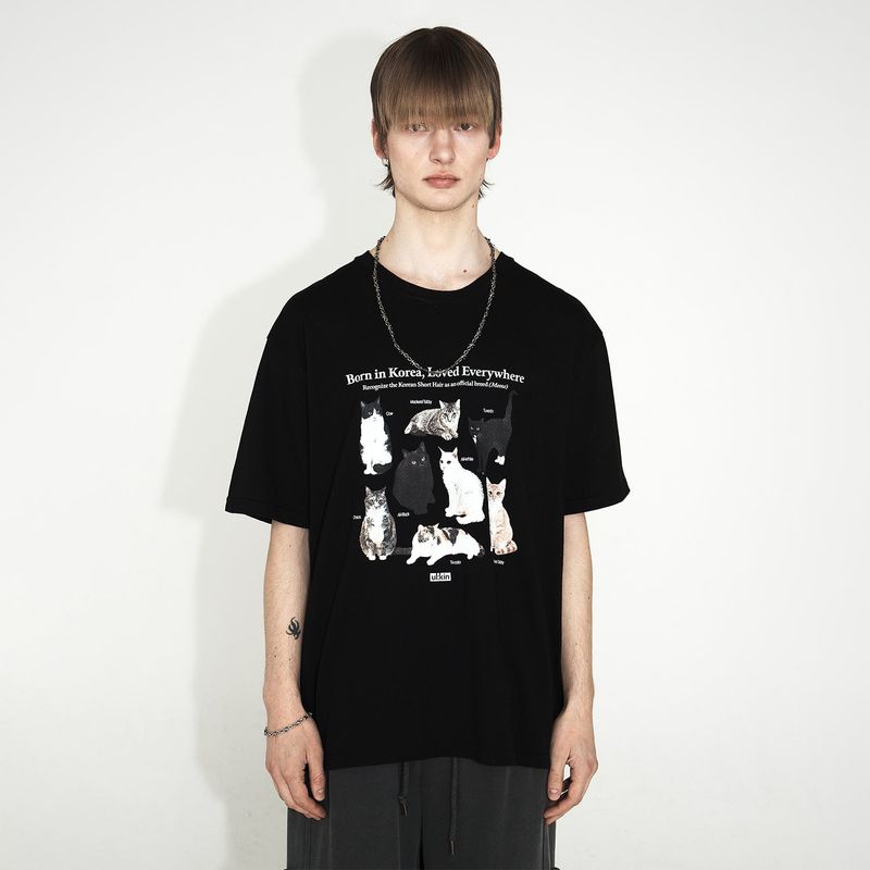 ULKIN（オルキン）の「[ULKIN] コリアンショートヘアオーバーサイズ半袖Tシャツ_ブラック（トップス）」