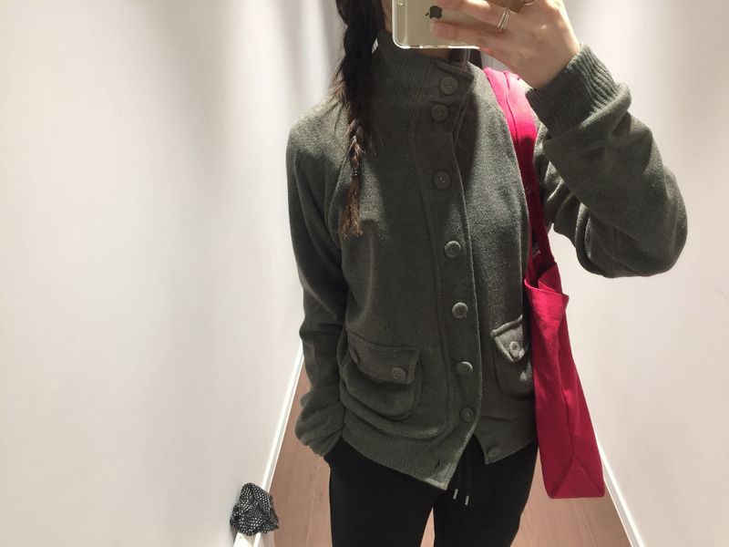 Mock neck high cardigan (3color)