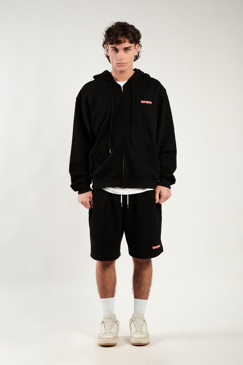 TEMPUS PATCH STANDARD HOOD ZIP-UP [BLACK]
