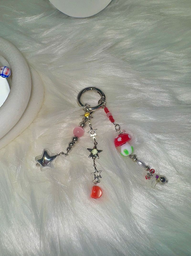 Punk mushroom keychain (3color)