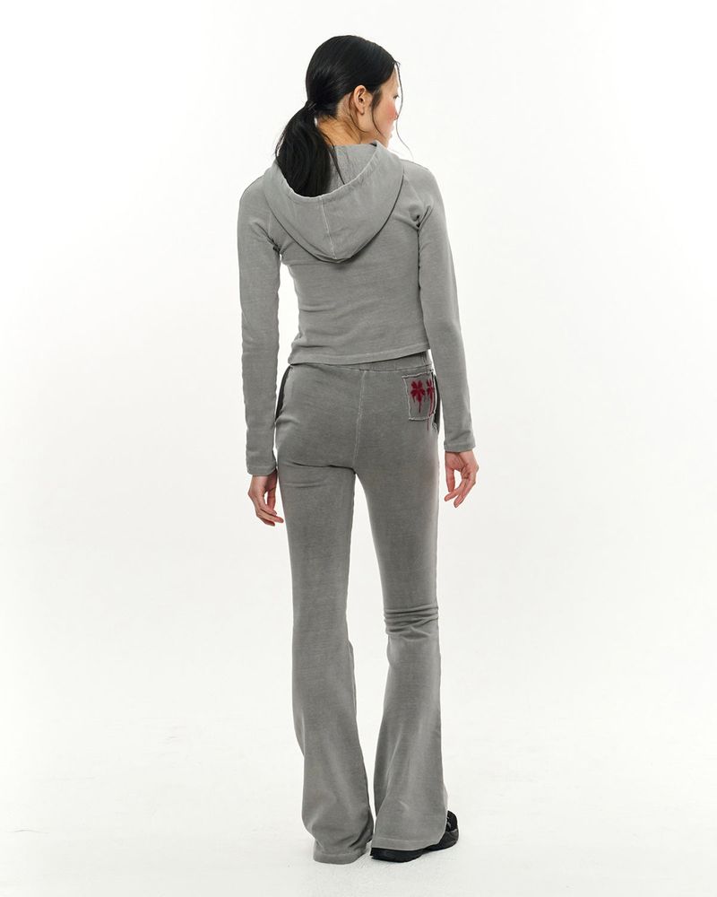 Patch Slim Lounge Pants _ Light Grey