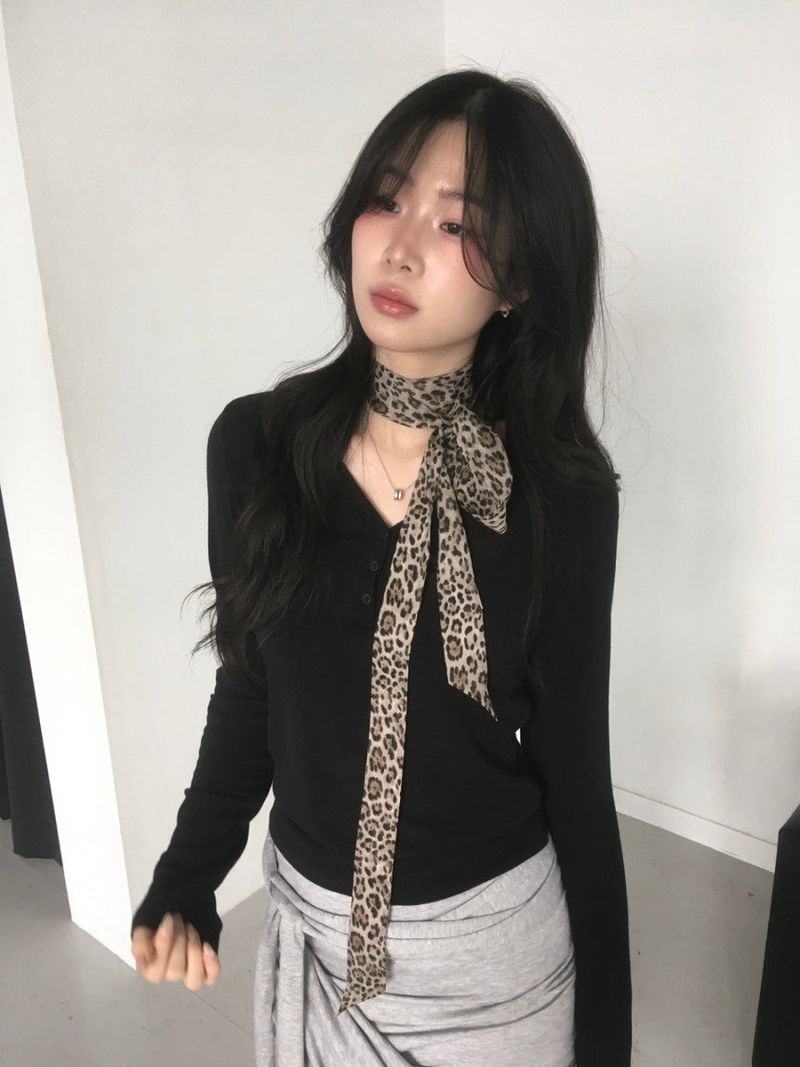 leopard silk scarf
