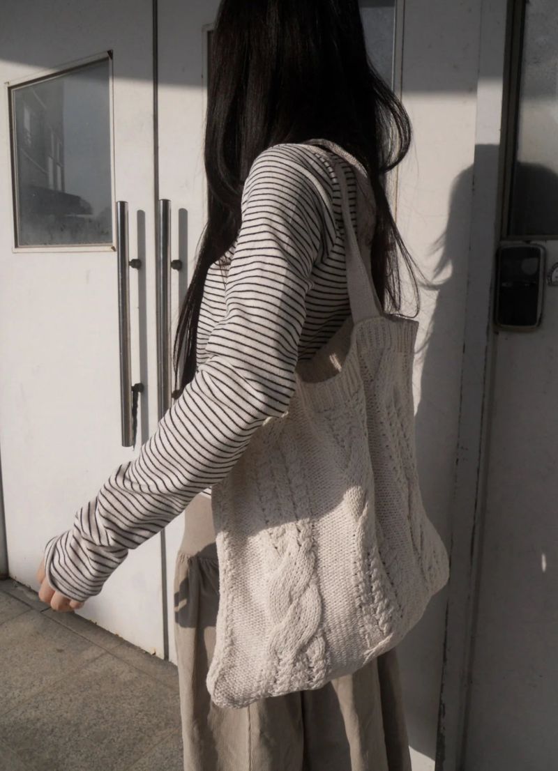 knit shoulder bag