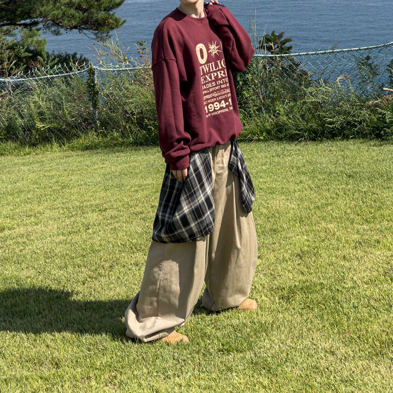 Cipher Print Oversized Sweatshirt