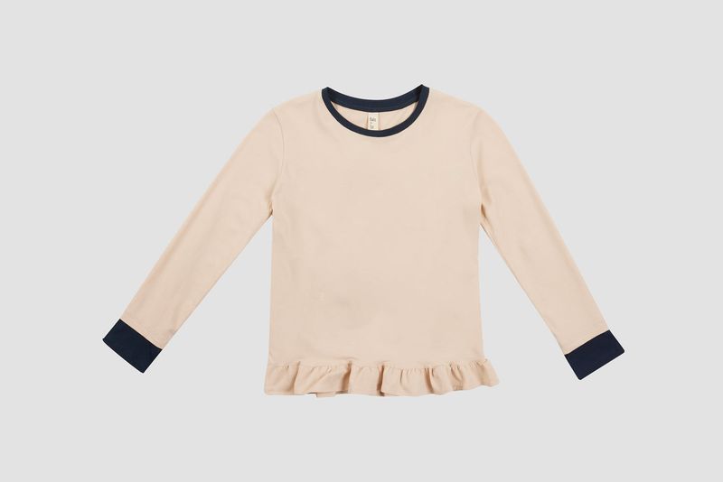 Layered frill T-shirt / Peach