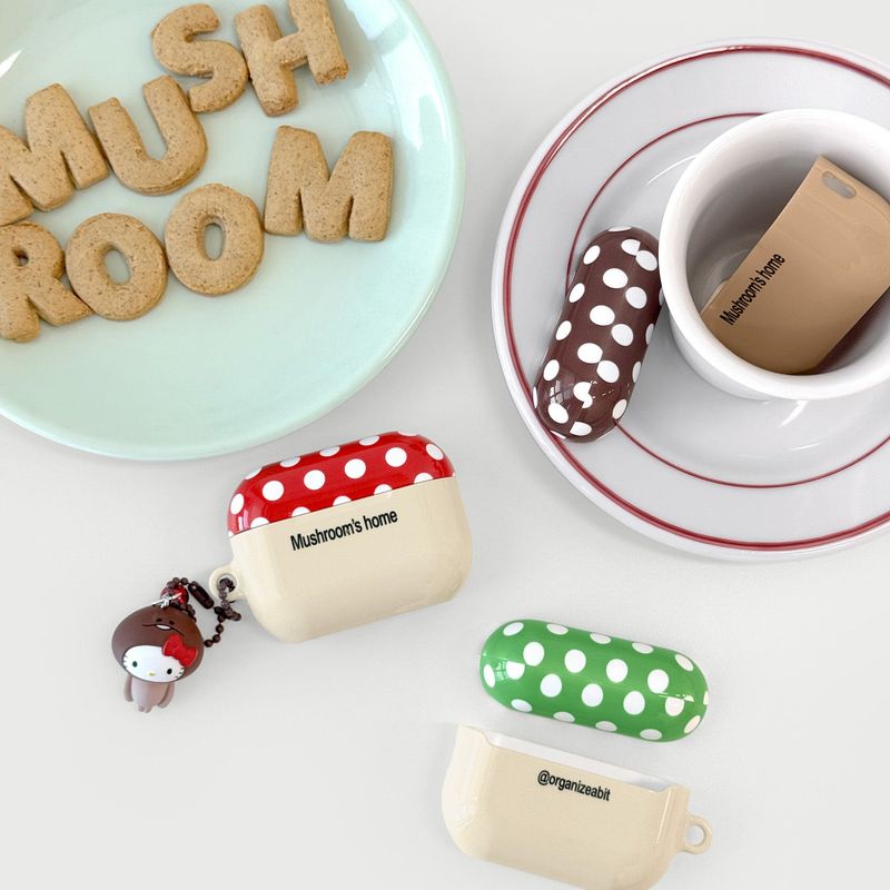 oab mushroom airpods case (green)