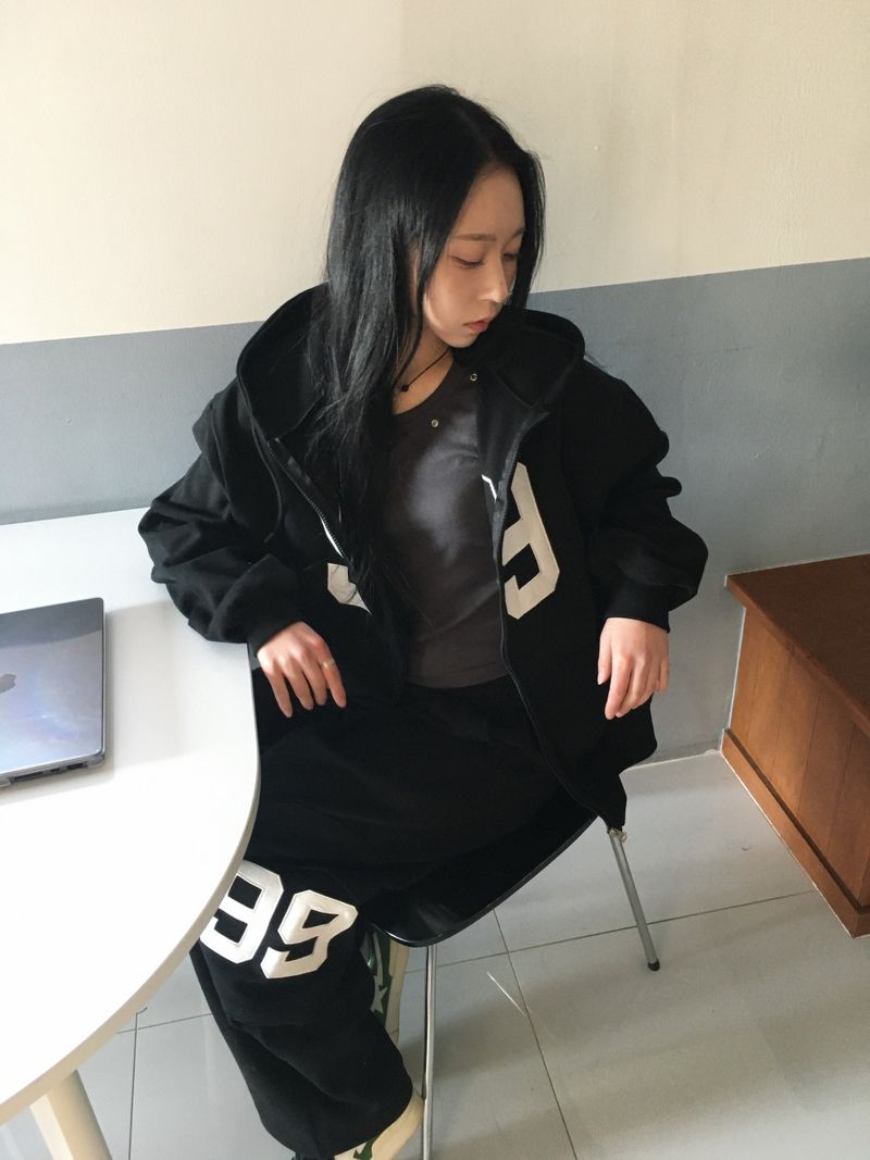 [SET] 99 Round Sweat Hoodie (3c)