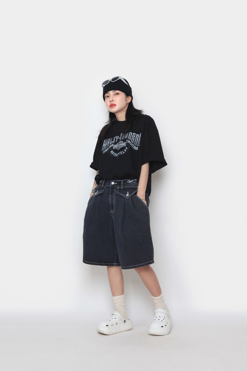 Bermuda Cargo Denim Half Pants