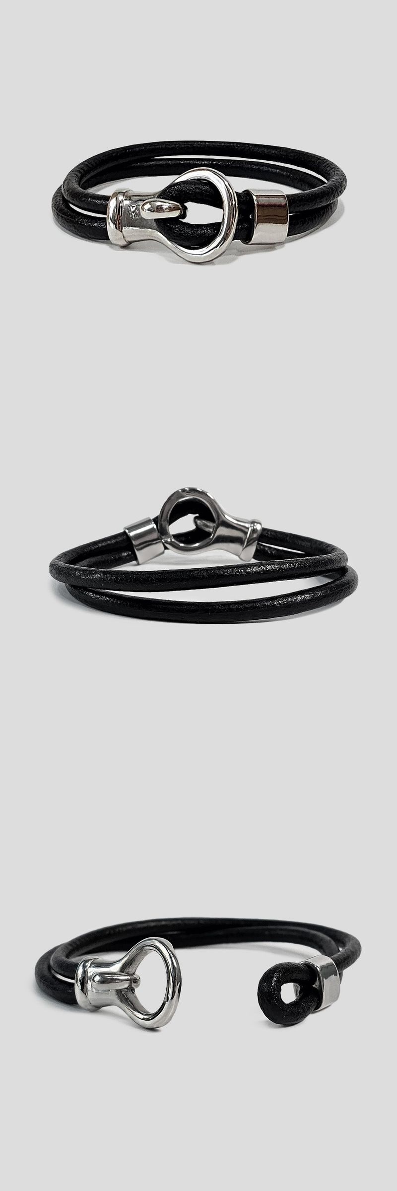 CHUBASCO レイヤード レザー フック ブレスレット CLLH01