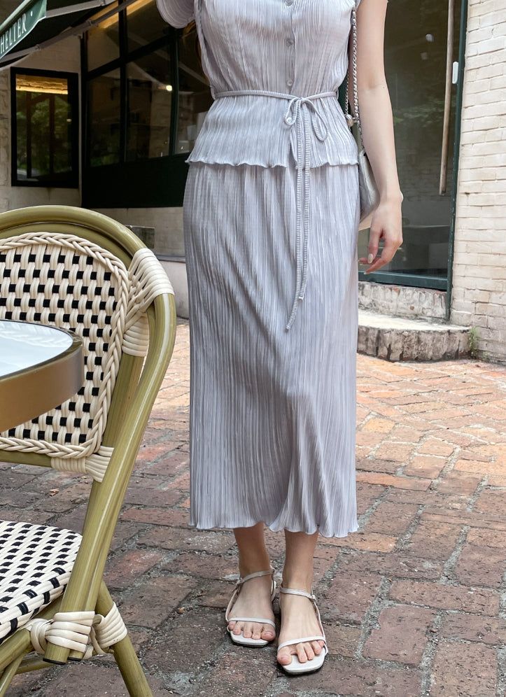 iam mari（アイアム マリ）の「Weave Pleats Banding Skirt（Skirts）」