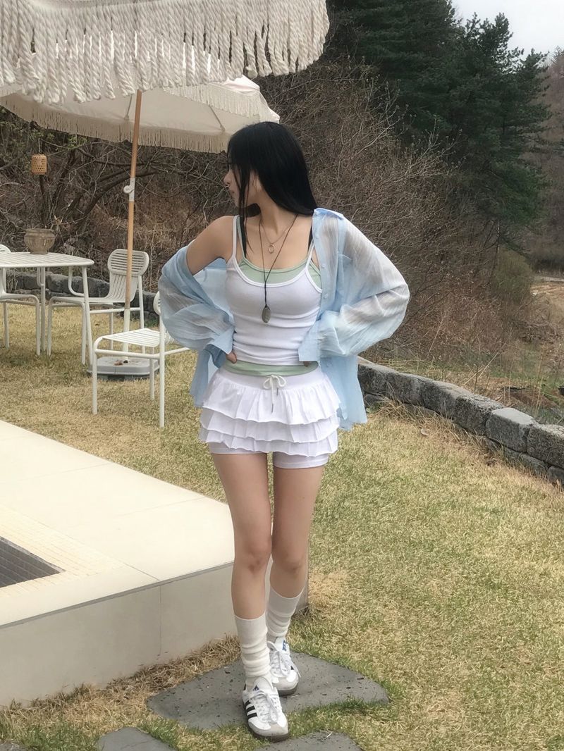 Jelly Layered Ribbed Sleeveless Top