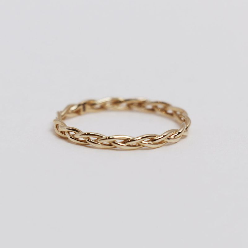 14K gold braid ring