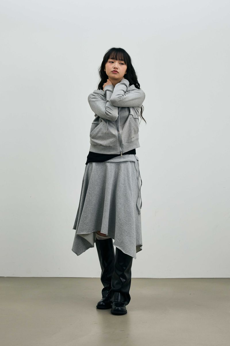 SILENT MIRAGE SWEAT SKIRT / MELANGE