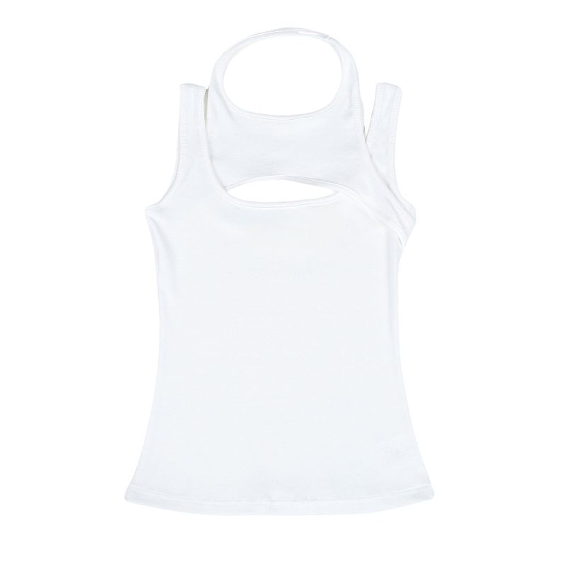 レイヤードジャージノースリーブ (WHITE)