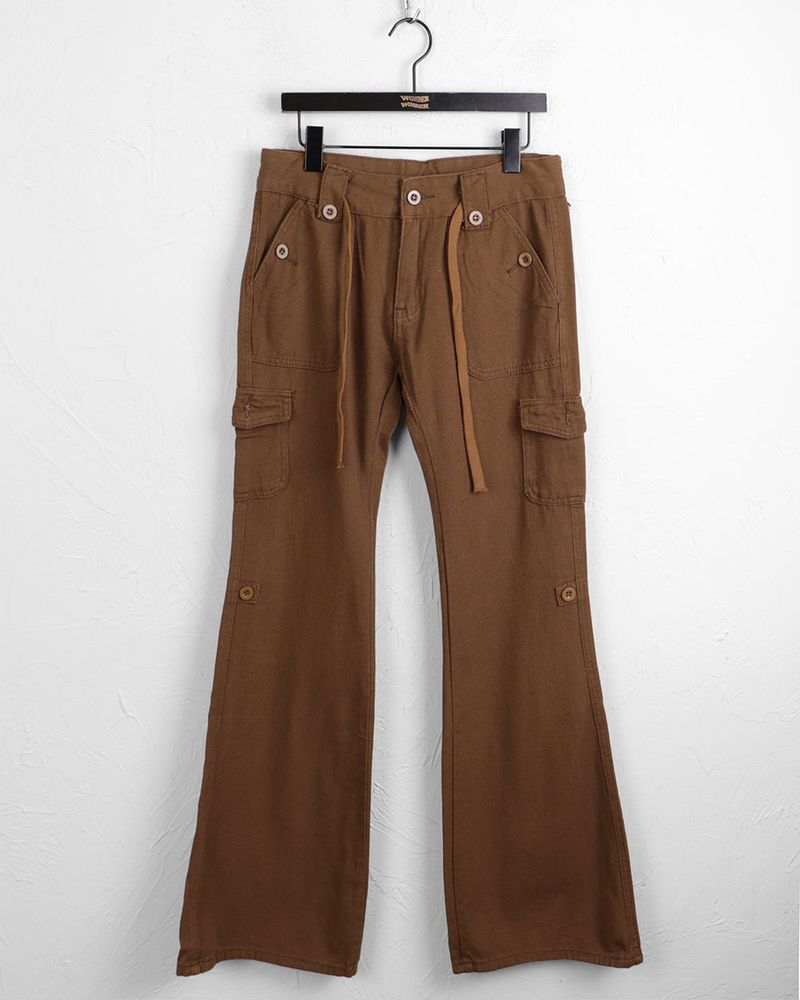 Kita y2k low rise cargo bootcut pants