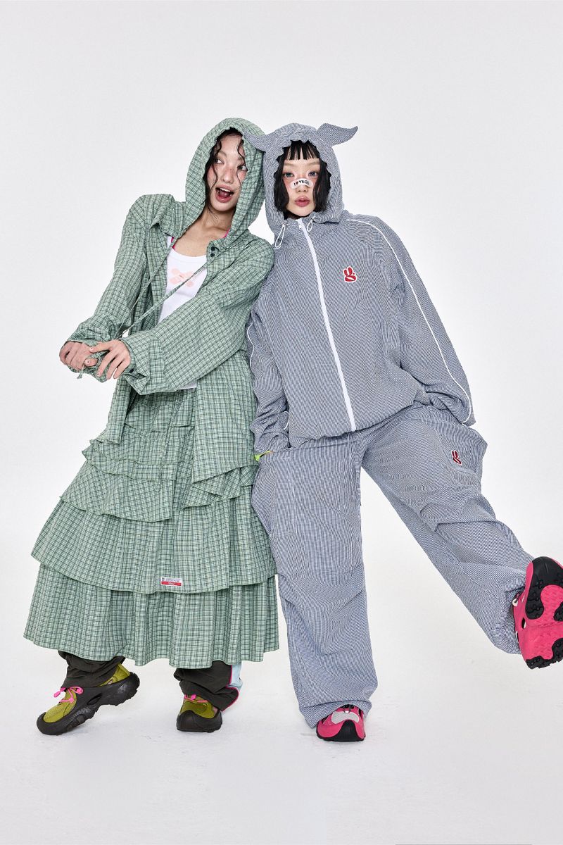 チェックカーゴパンツ Navy