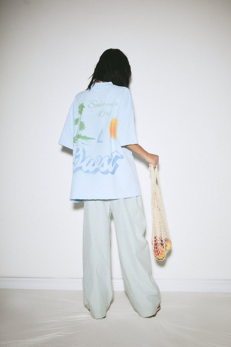 Summer Love’s Striped Pants Light Blue
