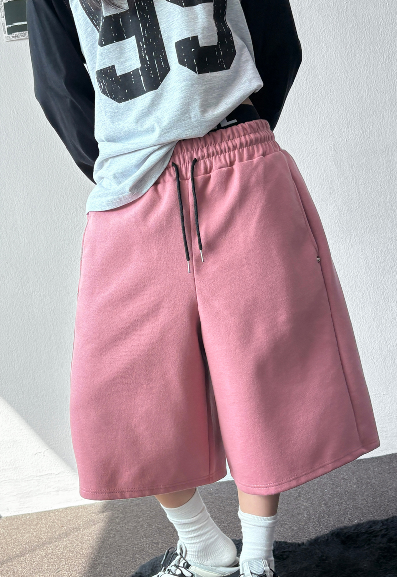 Pinter Snap Color Block Balloon Bermuda Shorts 7color
