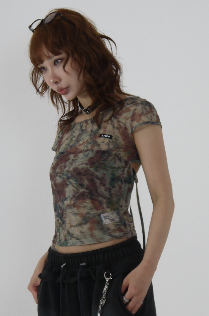 back open capsleeve tee_green