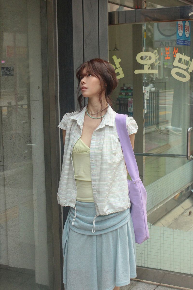 Portrait Wide Strap Shoulder Bag - Grape