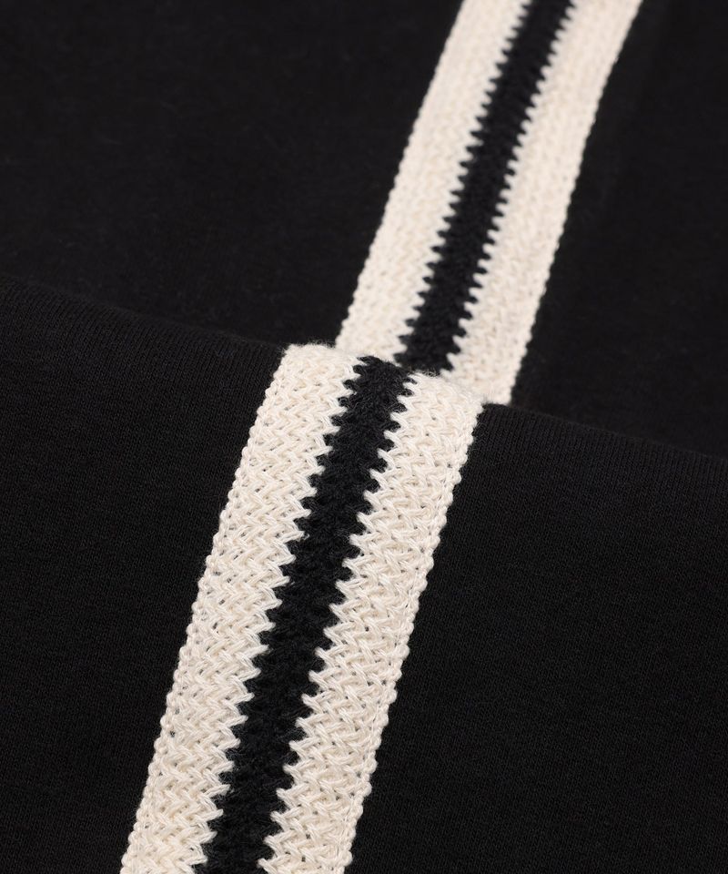 Track Line Pintuck Sweatpants - Black