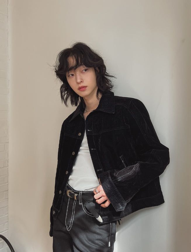 Wiles Velvet Denim Jacket