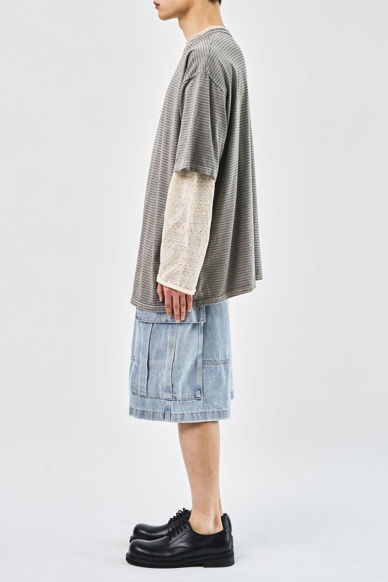Pace Snap Denim Shorts (2color)