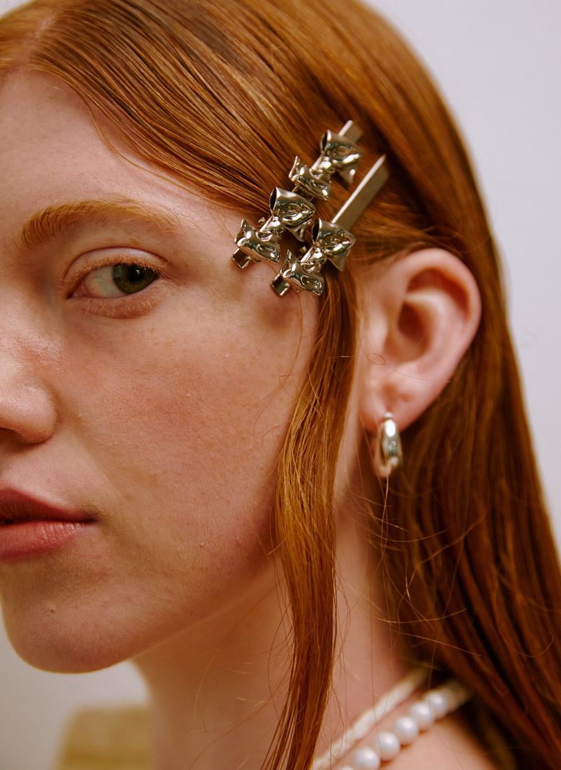 Double Pleated Ribbon Hairpin