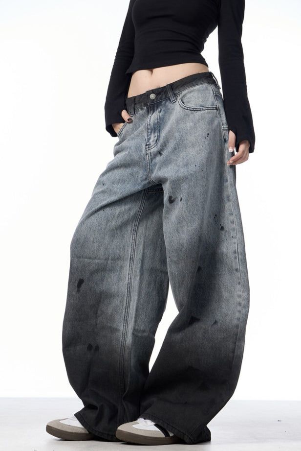 Dirty Spray Balloon Denim