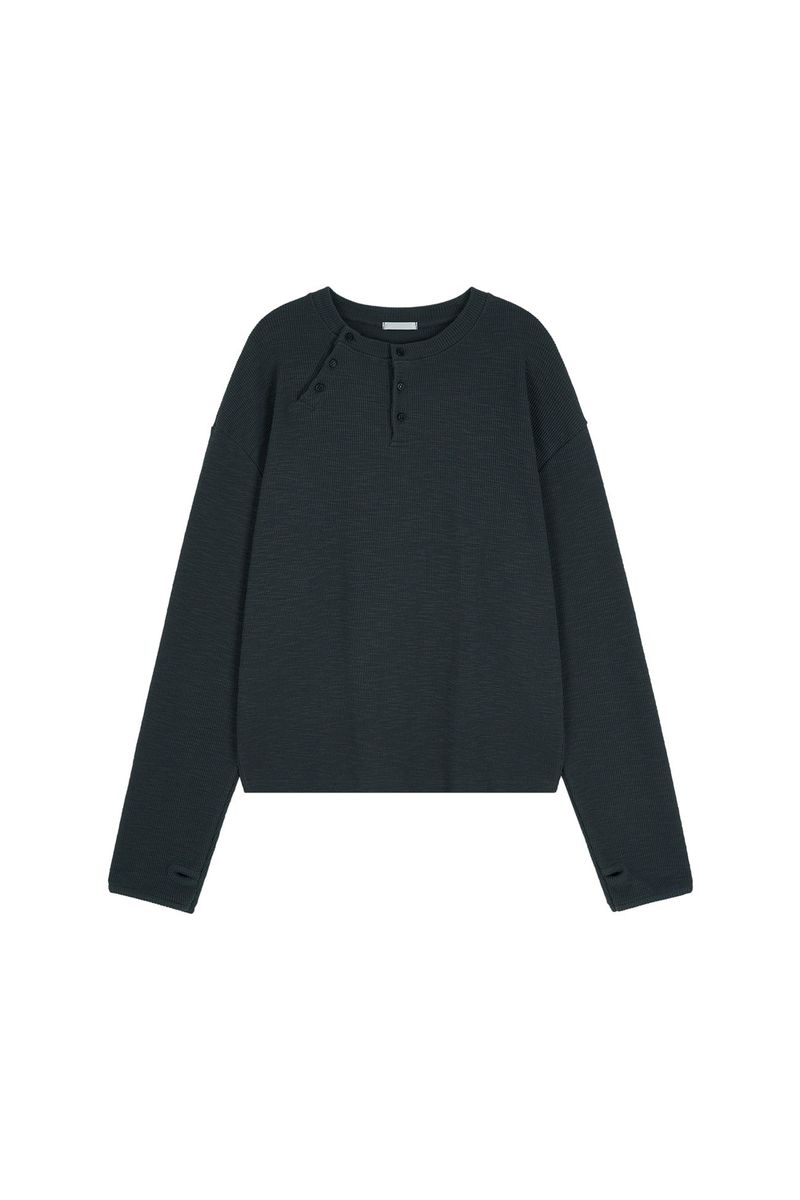 トフィヘンリーネック長袖Tシャツ