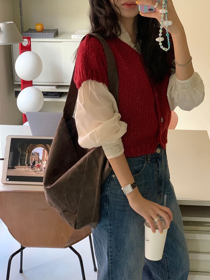 [MADE] LoHeart Puff Mini Cardigan
