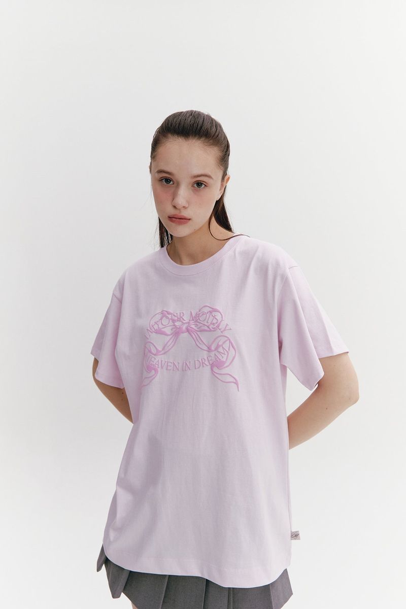 Ribbon Boxy T Purple