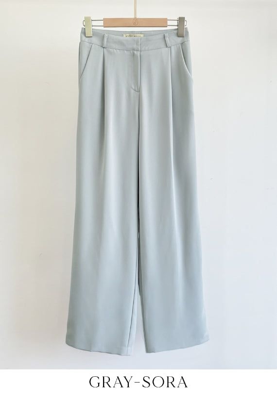 Flynn Summer Cool Pintuck Wide Slacks